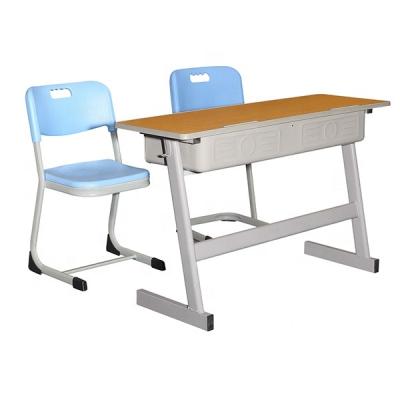 China Double modern high quality school furniture of school desks and chairs for sale