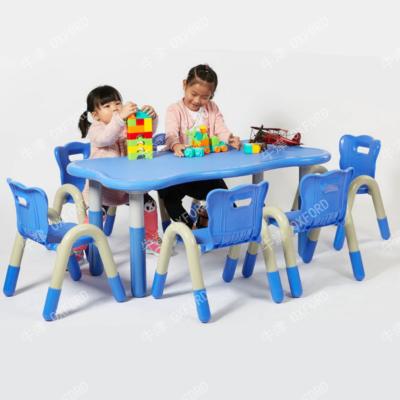 China Eco - Friendly Kids Learning Table Kindergarten Furniture Plastic Kids Table And Chair for sale