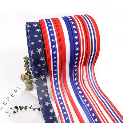 China American Independence Day Party Wholesale Ribbon Bow Braidable National Day Decorative Ribbon for sale