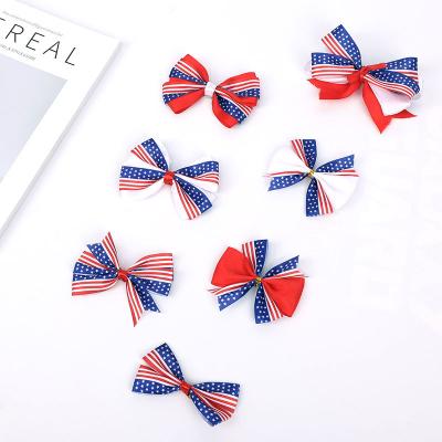 China Morden Hongbin New Craft Ribbon Independence Day Decorative Mini Bow Ribbon Bow For Party Celebration for sale