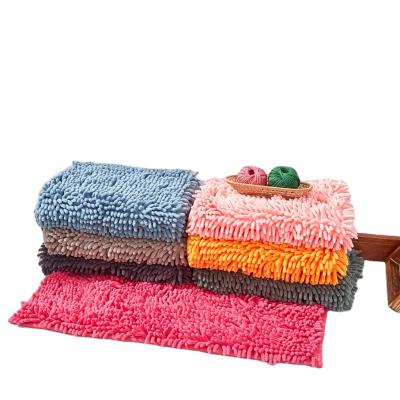 China Factory Direct Selling Good Quality Multicolor Soft Modern Feel Style Long Pile Chenille Blanket for sale