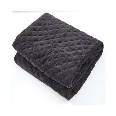 China Multi Color Solid Microfiber Woven Bedspread Hot Selling Mink Crystal Bedspread Anti-pilling for sale