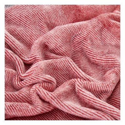 China Modern Design PORTABLE Super Soft Plain Dyed Lightweight High Quality Cationic Flannel Blanket for sale