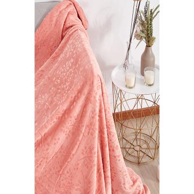 China Features anti-static full brushed solid flannel blanket for sale