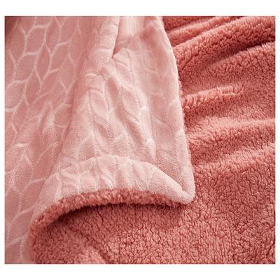 China Excellent quality anti-static double layer flannel and sherpa blanket for sale