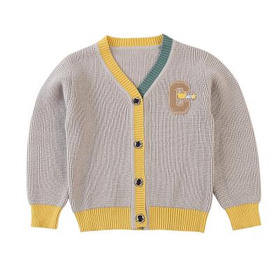 China Fashion anti-shrink 2022 children's clothing boutique clothing vling wool fleece long sleeve plain knitted sweater cardigan for sale