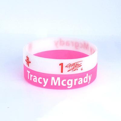 China Durable High Quality Custom Silicone Wristbands , Rubber Wristbands With Message Or Logo for sale