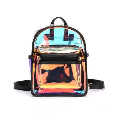 China Waterproof mini women's school backpack girl school backpack candy cool color mini outdoor traveling color laser candy cool color for sale