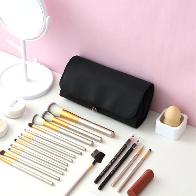 China Fashion Folding Makeup Brushes Roll Up Package Storage Bag Large Capacity For Cosmetics Outdoor Travel for sale