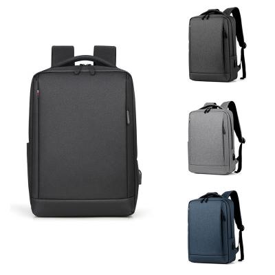 China With Gray Fashionable Waterproof Backpack Boy's USB Charger Bag Business Laptop Backpack USB Casual Bag for sale