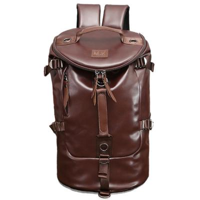 China Large Capacity Men's Canvas Backpack Designer Travel Eco-Friendly Student Bag Leather Men's Backpack 2021 New Design for sale