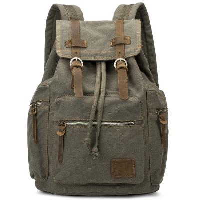 China Other School Backpack Printed Lady Canvas Backpack Leisure Waterproof Military Rucksack Bagpack Retro Travel Rucksack for sale