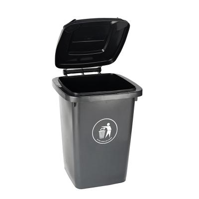 China 50 Liter Sustainable Household Mobile Waste Bin / Plastic Trash Bin for sale