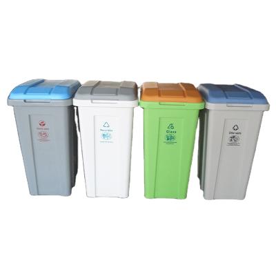 China Waste Sustainable Hotel Garbage Bin Plastic 50L Food Waste Bin With Lid for sale