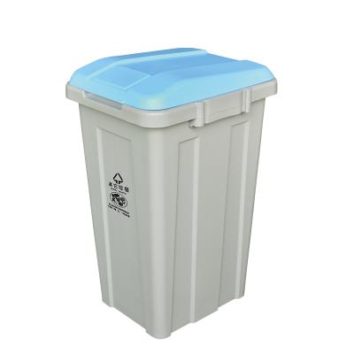 China Sustainable 50l Plastic Bin Bin Recycle Outdoor Separate Waste Bin for sale