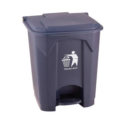 China Sustainable Mold 80Liter Pedal Bin Plastic Outdoor Garbage Trash Bin Trash Can With Lid for sale