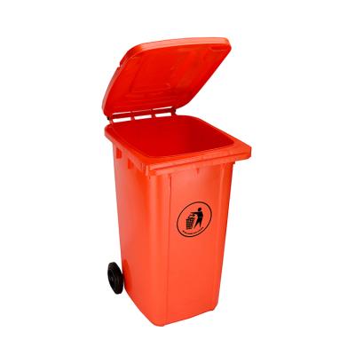 China Large Size Sustainable Plastic Waste Bin Trash Can Waste Bin Outdoors Wheeled Recycle Bin for sale