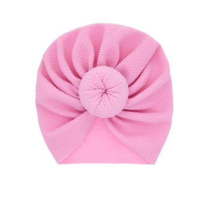 China Multifunctional Newborn Kids Soft Beanie Hats Fiber Beanie Caps Soft Top Knot Wrap Baby Gifts for sale