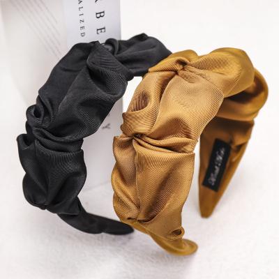 China Fashion Friendly Material Satin Soft Headband For Women Headband Framing Girls Hair Accessories Single Hair Loop for sale