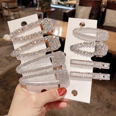 China Colorful Crystal Pearl Cute Hair Clip Rhinestone Barrettes Hairpins Multi-Function Fashion New Purpose For Girl Women Hair Accessories for sale