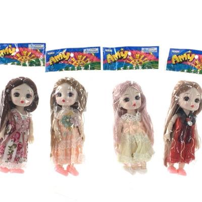 China Cartoon Toy 6inch Doll 13 Joints Doll With Long Hair 3D Eyes for sale