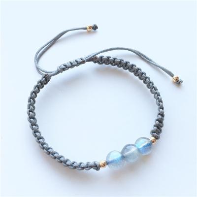 China Best Quality Eco-Friendly Rainbow Moonstone Beads Charm Bracelet Jewelry Handmade Moonstone Bracelet for sale