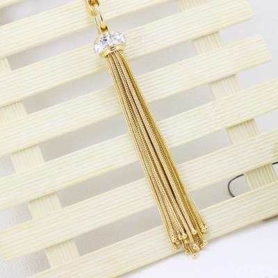 China Wholesale Environmentally Friendly Gold Tassel Necklace Statement Gold Tassel Necklace for sale