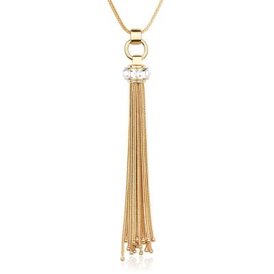 China New Design Gold Environmental Friendly Necklace Tassel Bohemian Necklace for sale