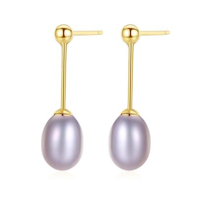 China Newest Design High Quality Simple Dangling Pearl Earring Designs Eco - Friendly for sale