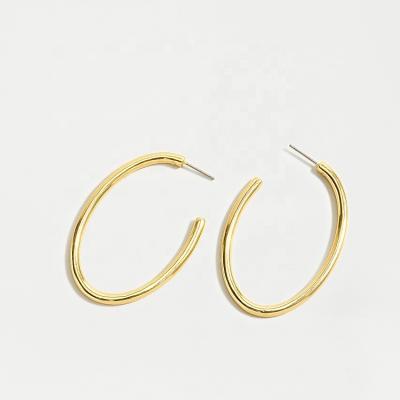 China New Girls Eco-Friendly Golden Ring Accessories Circle Earrings Elegant Simple Decoration Earrings, Women Eco-Friendly KME2110 Brass Hand Made 15g for sale