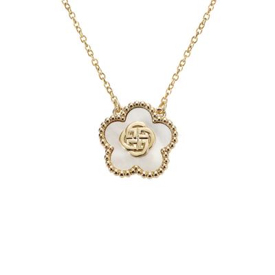 China Vintage Factory Directly Sell Simple Necklace Gold Women Jewelry Flower Chain Necklace for sale