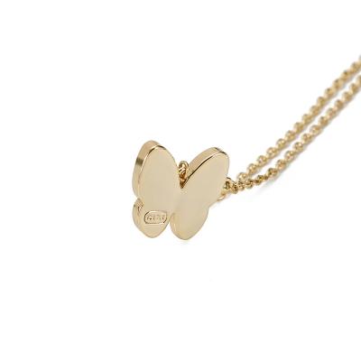 China Vintage Strength 20 Years Factory Hot Selling Copper Gold Plated Butterfly Pendant Bead Inlaid Fashion Necklace Party Pendant Je for sale