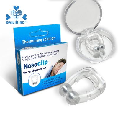 China Hot Selling Stop Silicone Magnetic Anti Snore Kit Nose Snore Clips, Mini Nose Clip Anti Snore Device With Logo for sale