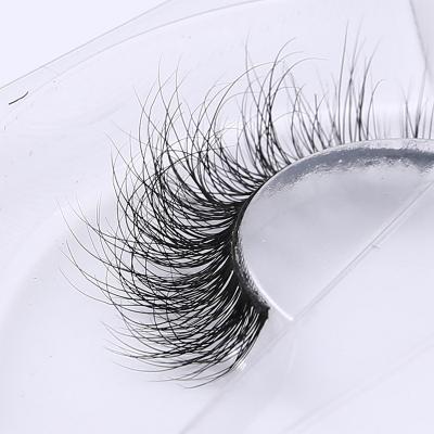 China Crossing 3D Mink Eyelash Real Mink Handmade Mink Fur Whips Individual Band Lash Fake Eyelashes Thick A02 for sale