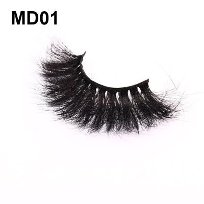 China Factory Wholesale 25mm Mink Eyelashes Hot Selling Fake Eyelashes Pairs Fluffy OEM Acceptable for sale