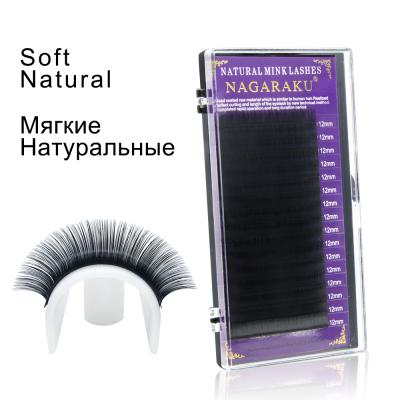 China Individual 16Rows Long Natural Faux Mink Eyelash Lash maquiagem cilios for professionals soft mink eyelash extension for sale