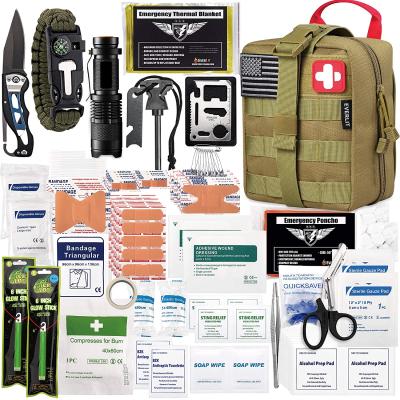 China Cotton Brown Survival First Aid Kit Contains Contains 250 Piece First Aid Kit for sale