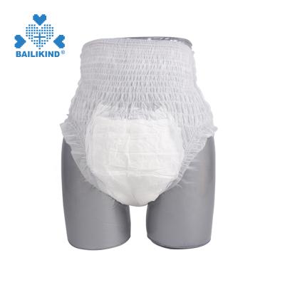 China Disposable fluff pulp belt adult diaper/lala adult pants pull up panties for adult incontinence for sale