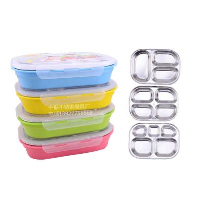 China High Quality Viable Lunch Bento Box Thermal Lunch Storage 304 Stainless Steel Food Container Insulation for sale