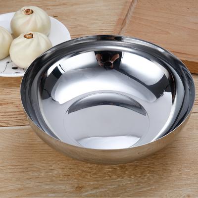 China Hotel Restaurant Supplier Stainless Steel Rice Bowl Noodle Bowl Viable Korean Noodle Soup Bowl for sale