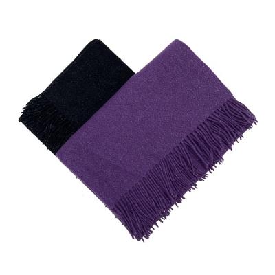 China Soft lambs woolen shawls wholesale winter hijab women winter shiny warm shawl for sale