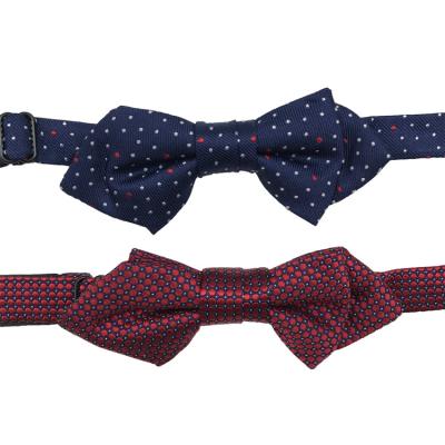 China DOTS Mini Bow Tie Adjustable Silk bow tie for kids wholesale custom design baby kids popular fashion simple dots for sale