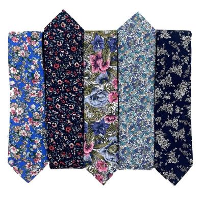 China Soft Fashion Colorful Casual Floral Men's Cotton Tie for sale