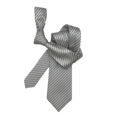 China 100% Silk Woven Business Casual Dress Wholesale Men's Black And White Woven Tie Silk Ties For Men for sale