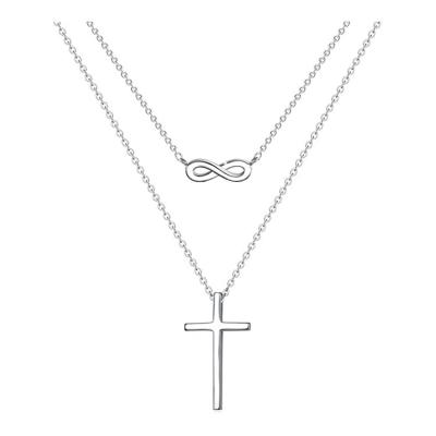 China /Sporty Casual Hot Sale Layered Necklace Gold Cross Chain Necklace For Women for sale