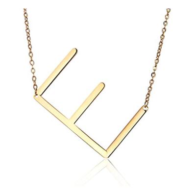 China CLASSIC High Quality Gold Sideway Necklace Letter Pendant Necklace For Women for sale