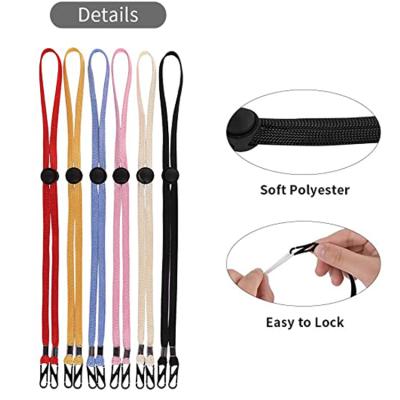 China Wholesale Hang Around The Neck Adjustable Environmental Friendly Lanyards With Safety Hugging Clip Polyester Lanyard Lanyard For Kids Women for sale