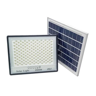 China Garden Solar Light Outdoor IP67 Waterproof Home Led Floodlight Rechargeable 300 Watt Solar light Flood Light With Solar Panel for sale