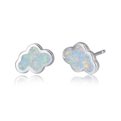 China CLASSIC Cloud Earrings Hawaiian Opal Ear Studs Platinum Jewelry for sale