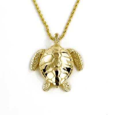 China Polynesian Hawaiian Silver Gold Sea Turtle Fashion Necklace Pendant Necklace For Women Men for sale